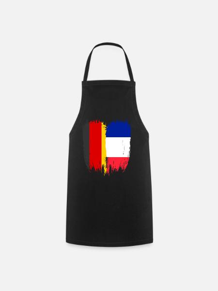 Deutschland Flagge Frankreich - Kochschürze - Schwarz