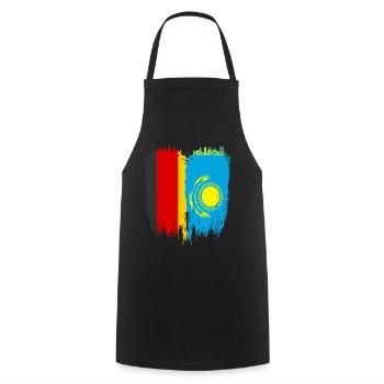 Allemagne Drapeau Kazakhstan - Tablier de cuisine - noir - Devant - AI Model Male 185 dark (185cm)