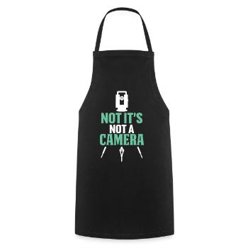Ironic Message Photography - Cooking Apron - black - Front - AI Model Male 185 dark (185cm)