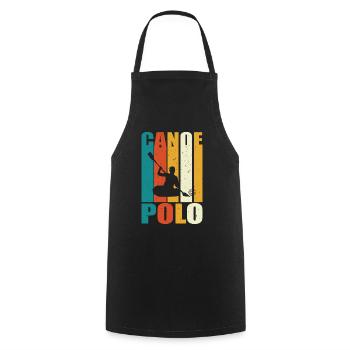 Kanupolo Rétro Design - Tablier de cuisine - noir - Devant - AI Model Male 185 dark (185cm)