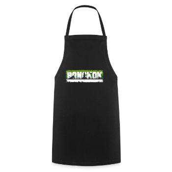 Vintage Thaïlande Vacances Asie Coucher de soleil Bangkok - Tablier de cuisine - noir - Devant - AI Model Male 185 dark (185cm)