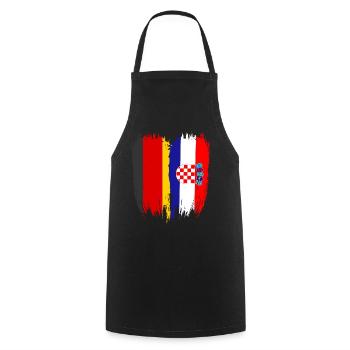 Germany Flag Croatia - Cooking Apron - black - Front - AI Model Male 185 dark (185cm)