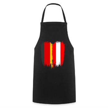 Germany Flag Austria - Cooking Apron - black - Front - AI Model Male 185 dark (185cm)