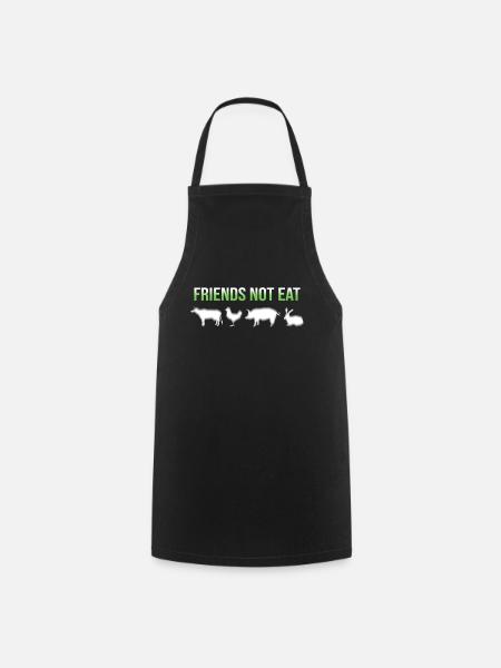 Vegetarier Veganer Spruch - Kochschürze - Schwarz