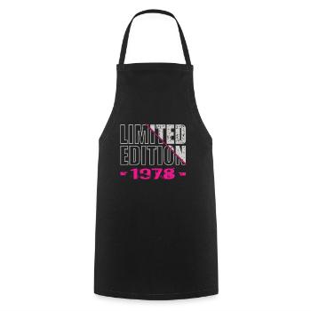 Limited Edition 1978 - Cooking Apron - black - Front - AI Model Male 185 dark (185cm)