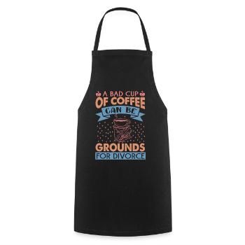 A Bad Cup Of Coffee - Blagues amusantes sur le mariage - Tablier de cuisine - noir - Devant - AI Model Male 185 dark (185cm)