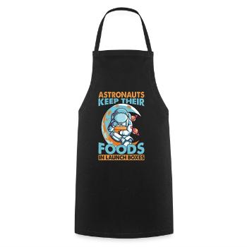Astronauts Keep Their Foods In Launch Boxes - Cooking Apron - black - Front - AI Model Male 185 dark (185cm)