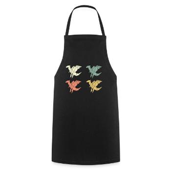 Origami Dragons - Cooking Apron - black - Front - AI Model Male 185 dark (185cm)