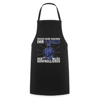 Zollbeamter Zoll Grenze Kontrolle - Kochschürze - Schwarz - Vorne - AI Model Male 185 dark (185cm)