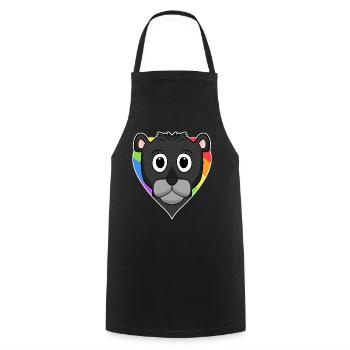 Schwarzer Panther Lgbt Regenbogen Farben - Kochschürze - Schwarz - Vorne - AI Model Male 185 dark (185cm)