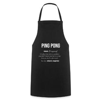 Tennis de table Tennis de table Tennis De table Cadeau Ping Pong - Tablier de cuisine - noir - Devant - AI Model Male 185 dark (185cm)