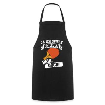 Tischtennis Geschenk Ping Pong Table Tennis - Kochschürze - Schwarz - Vorne - AI Model Male 185 dark (185cm)
