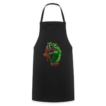 Snake Gift Animal Reptile Cobra Python Boa - Cooking Apron - black - Front - AI Model Male 185 dark (185cm)