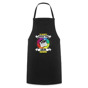 Color Correction Video Editing Movie Editor Gift - Cooking Apron - black - Front - AI Model Male 185 dark (185cm)
