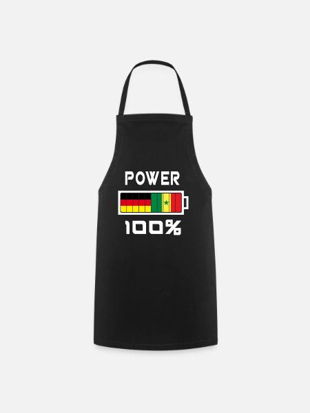 Deutschland und Senegal Power 100% - Kochschürze - Schwarz