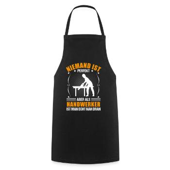 Handwerker Handwerk Lustiger Spruch Geschenk - Kochschürze - Schwarz - Vorne - AI Model Male 185 dark (185cm)