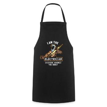 I am the Electrician Lineworker Wiremen - Cooking Apron - black - Front - AI Model Male 185 dark (185cm)