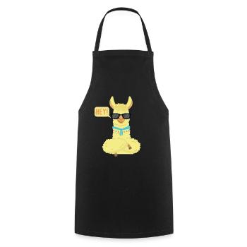 Cool Alpaca Vicuna Guanaco Llama Breeder Alpaca - Cooking Apron - black - Front - AI Model Male 185 dark (185cm)
