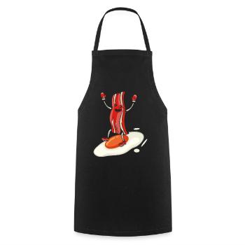 Baconholic Meat Lover Bacon Eater Keto Ketog - Cooking Apron - black - Front - AI Model Male 185 dark (185cm)