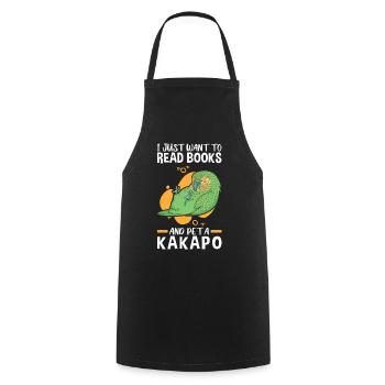 Kakapo pet and read flightless parrot - Cooking Apron - black - Front - AI Model Male 185 dark (185cm)