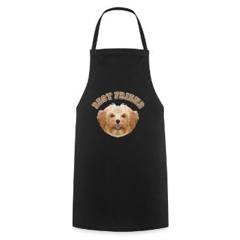 Best Friend Dogfather Dog Daddy Dog Mom Dog Lover - Cooking Apron - black - Front - AI Model Male 185 dark (185cm)