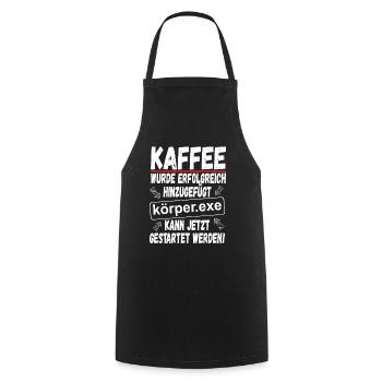 Kaffee Informatiker Geschenk Lustiger Spruch - Kochschürze - Schwarz - Vorne - AI Model Male 185 dark (185cm)