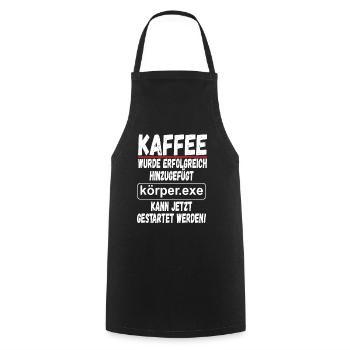 Kaffee Informatiker Geschenk Lustiger Spruch - Kochschürze - Schwarz - Vorne - AI Model Male 185 dark (185cm)