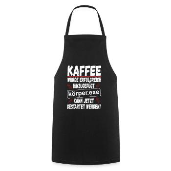 Kaffee Informatiker Geschenk Lustiger Spruch - Kochschürze - Schwarz - Vorne - AI Model Male 185 dark (185cm)