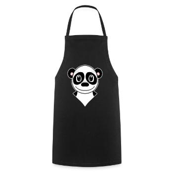 Panda - Tablier de cuisine - noir - Devant - AI Model Male 185 dark (185cm)