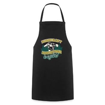 Bushcrafter Survival-adventure Outdoor Camping - Cooking Apron - black - Front - AI Model Male 185 dark (185cm)