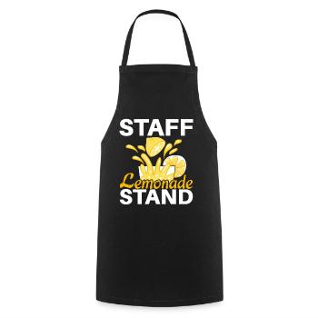 Staff Lemonade Stand Lemon Lover FruitGeträ - Cooking Apron - black - Front - AI Model Male 185 dark (185cm)