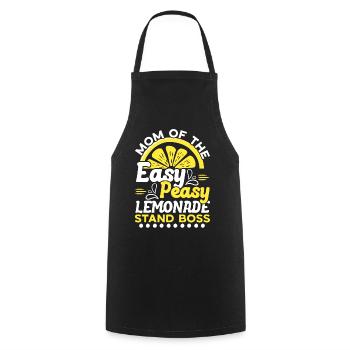 Mère de limonade facile-peasy stand boss citron - Tablier de cuisine - noir - Devant - AI Model Male 185 dark (185cm)