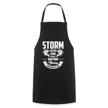 Storm Hunter Tornados Storm Chaser Cadeau - Tablier de cuisine - noir - Devant - AI Model Male 185 dark (185cm)