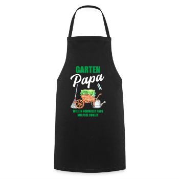 Garten Papa Lustiger Spruch Geschenk Herren - Kochschürze - Schwarz - Vorne - AI Model Male 185 dark (185cm)