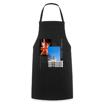 Nottingham England UK Stadt Skyline Heimat Liebe - Kochschürze - Schwarz - Vorne - AI Model Male 185 dark (185cm)