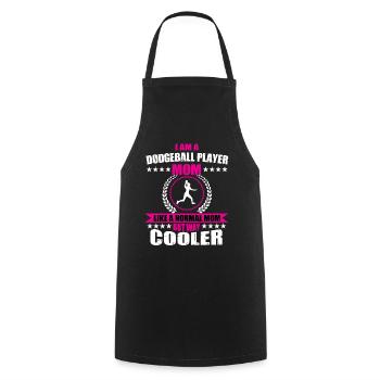 Maman Dodgeball - Tablier de cuisine - noir - Devant - AI Model Male 185 dark (185cm)