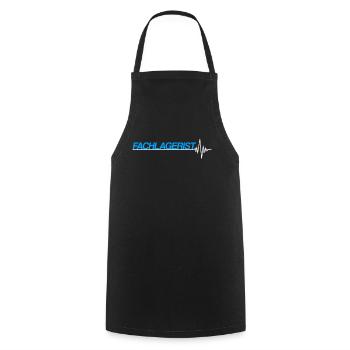 Fachlagerist - Kochschürze - Schwarz - Vorne - AI Model Male 185 dark (185cm)