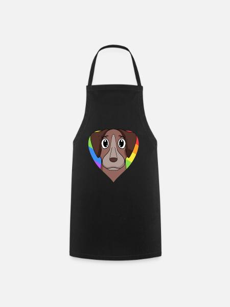 Homosexuell Regenbogen Pointer Hund - Kochschürze - Schwarz