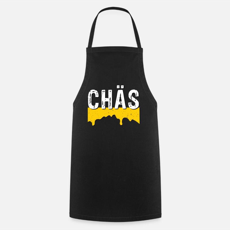 Chäs (SWISS CHEESE) - Kochschürze - Schwarz