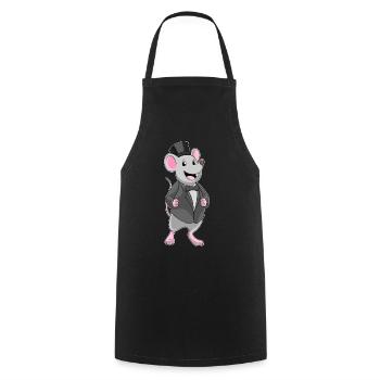 Mouse Groom Jacket Wedding - Cooking Apron - black - Front - AI Model Male 185 dark (185cm)