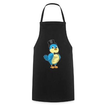 Bird Groom Top Hat Wedding - Cooking Apron - black - Front - AI Model Male 185 dark (185cm)