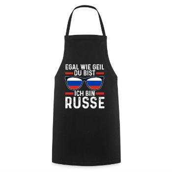 Russen Russisches Russland - Kochschürze - Schwarz - Vorne - AI Model Male 185 dark (185cm)