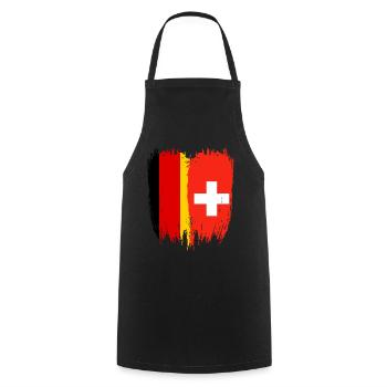 Deutschland Flagge Schweiz - Kochschürze - Schwarz - Vorne - AI Model Male 185 dark (185cm)