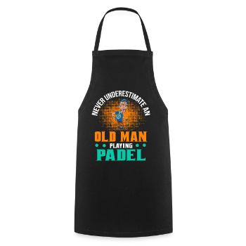 Cool Padel Papa Joueur de Padel Père - Tablier de cuisine - noir - Devant - AI Model Male 185 dark (185cm)