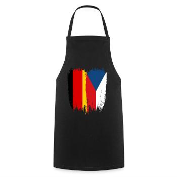 Allemagne Drapeau République tchèque - Tablier de cuisine - noir - Devant - AI Model Male 185 dark (185cm)