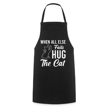 When all else fails, embrace the cat - cat - Cooking Apron - black - Front - AI Model Male 185 dark (185cm)