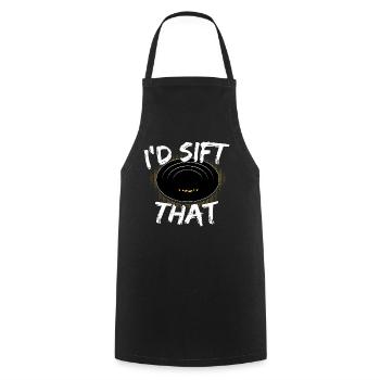 Gold Panning Design for a Gold Digger - Cooking Apron - black - Front - AI Model Male 185 dark (185cm)