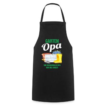 Garten Opa Lustiger Spruch Geschenk Herren - Kochschürze - Schwarz - Vorne - AI Model Male 185 dark (185cm)