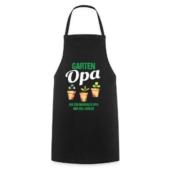 Garten Opa Lustiger Spruch Geschenk Herren - Kochschürze - Schwarz - Vorne - AI Model Male 185 dark (185cm)