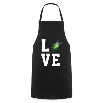 Dear magnificent beetles - Cooking Apron - black - Front - AI Model Male 185 dark (185cm)